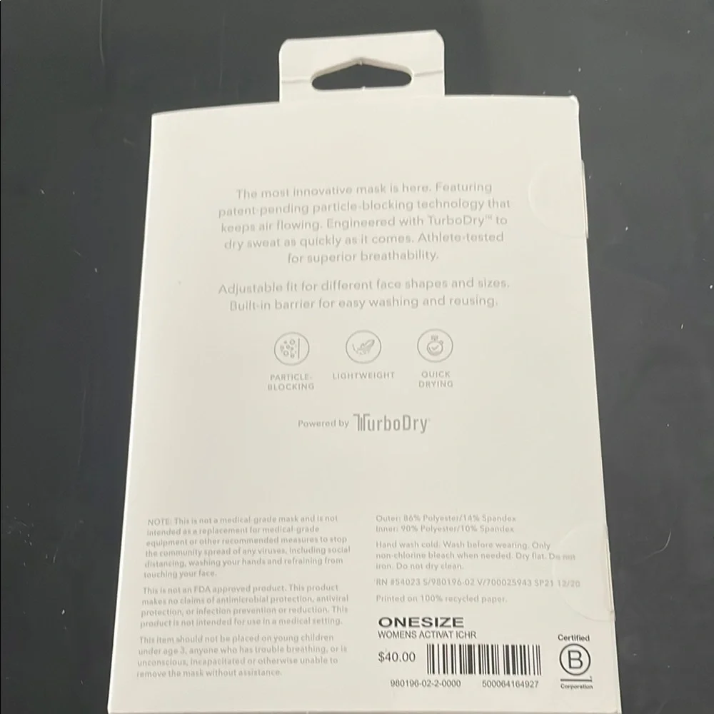 Athleta Activate Face Masks in Bright Orange & Briwn